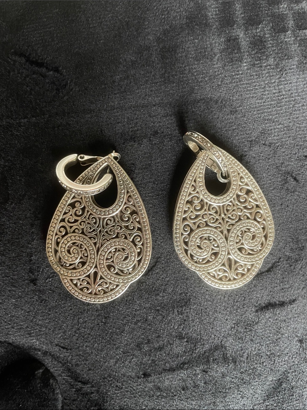 Brighton Silver Teardrop Crystal Earrings - Picture 2 of 2